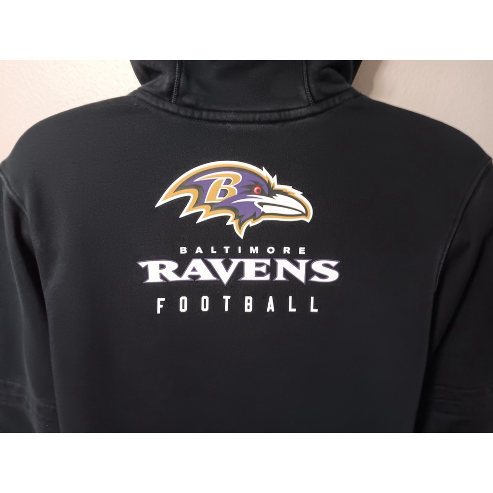 Baltimore Ravens Men’s Small NFL Hoodie Nike Sideline Club Fleece Black - Picture 7 of 12